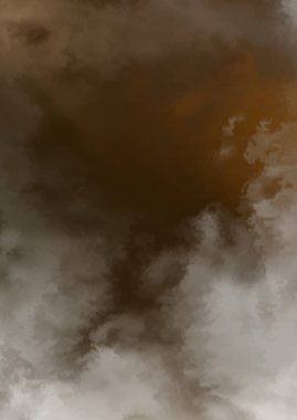 Beyaz arkaplanda soyut renkli suluboya. Dijital resim.