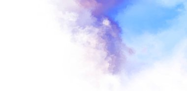 Beyaz arkaplanda soyut renkli suluboya. Dijital resim.