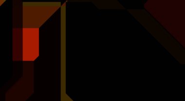 Renkli ve canlı geometrik şekiller katmanları var. Bir teknoloji planının dijital illüstrasyonu. Gelecekçi tasarım şablonu.