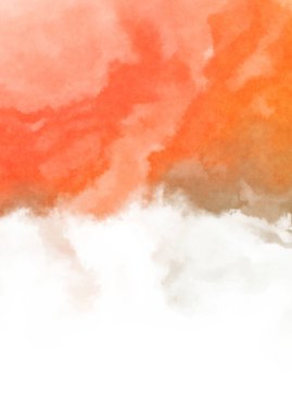 Beyaz arkaplanda soyut renkli suluboya. Dijital resim.