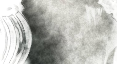 Beyaz arkaplanda soyut renkli suluboya. Dijital resim.