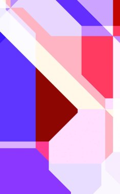 Renkli ve canlı geometrik şekiller katmanları var. Bir teknoloji planının dijital illüstrasyonu. Gelecekçi tasarım şablonu.