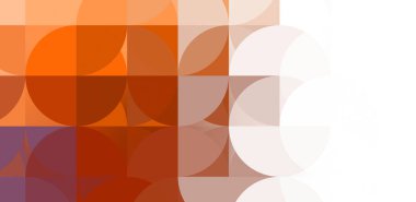 Dairesel şekillerin katmanları renkli ve canlı bir tasarım yaratıyor. Dairelerin sayısal çizimi. Gelecekçi tasarım şablonu.