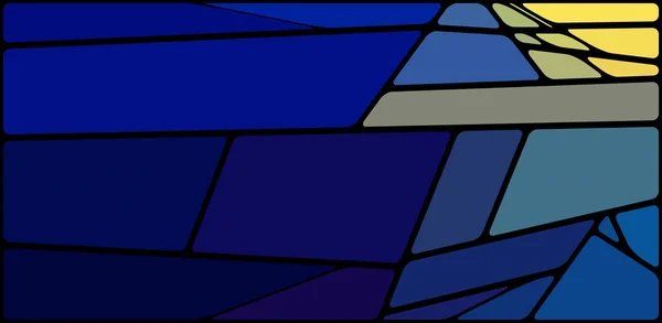 Illustrazione Colorata Con Spazio Nero Modello Geometrico Astratto Sfondo Mosaico — Foto Stock