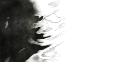 Beyaz arkaplanda soyut renkli suluboya. Dijital resim.