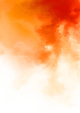 Beyaz arkaplanda soyut renkli suluboya. Dijital resim.