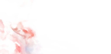 Beyaz arkaplanda soyut renkli suluboya. Dijital resim.