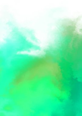 Beyaz arkaplanda soyut renkli suluboya. Dijital resim.