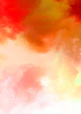 Beyaz arkaplanda soyut renkli suluboya. Dijital resim.