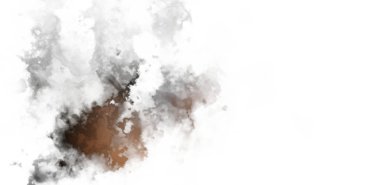 Beyaz arkaplanda soyut renkli suluboya. Dijital resim.