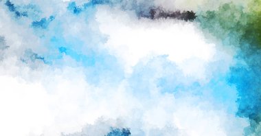 Suluboya arka planda lekeler ve lekelerle boyanmış. Fırça darbesi ile boyanmış. 2d Görüntü.