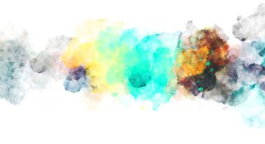 Suluboya arka planda lekeler ve lekelerle boyanmış. Fırça darbesi ile boyanmış. 2d Görüntü.