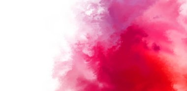 Beyaz arkaplanda soyut renkli suluboya. Dijital resim.