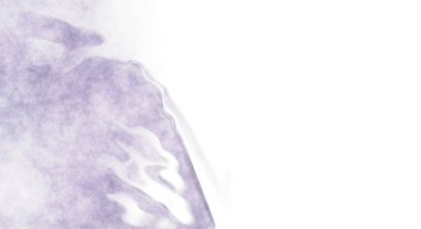 Beyaz arkaplanda soyut renkli suluboya. Dijital resim.