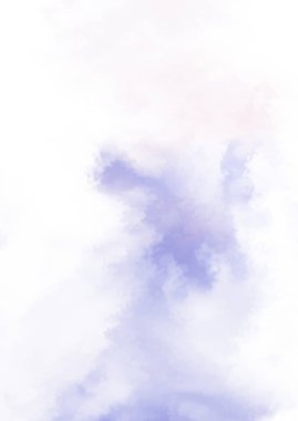 Beyaz arkaplanda soyut renkli suluboya. Dijital resim.