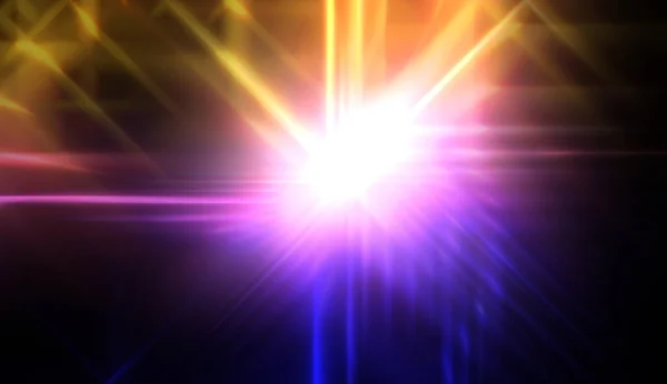 Φωτίζει Πολύχρωμο Φως Φωτοβολίδα Ζωηρό Ενεργειακό Υπόβαθρο Ακτίνες Φωτός Αιθέρια — Φωτογραφία Αρχείου