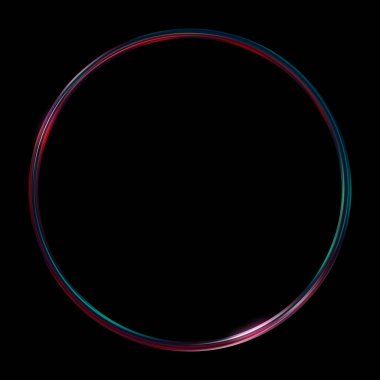 Parlak Çerçeve Arkaplanı. Siyah arkaplanda izole edilmiş parlak geometrik şablon. Soyut 2d illüstrasyon.