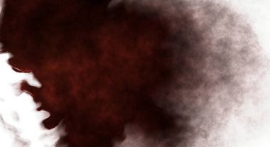 Beyaz arkaplanda soyut renkli suluboya. Dijital resim.