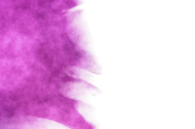 Beyaz arkaplanda soyut renkli suluboya. Dijital resim.