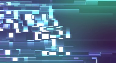 Geometrik çok renkli kesişen çizgiler. Dijital teknolojinin grafiksel çizimi. Soyut arkaplan. 