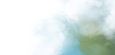 Beyaz arkaplanda soyut renkli suluboya. Dijital resim.