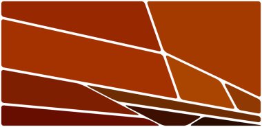 Beyaz boşluğu olan renkli bir çizim. Soyut geometrik desen. Mozaik arka plan. Geometrik çok renkli şekiller.