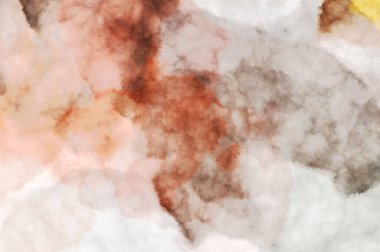 Suluboya arka planda lekeler ve lekelerle boyanmış. Fırça darbesi ile boyanmış. 2d Görüntü.