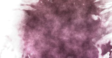 Beyaz arkaplanda soyut renkli suluboya. Dijital resim.