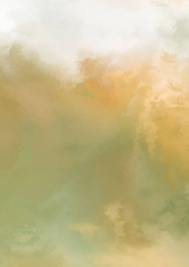 Beyaz arkaplanda soyut renkli suluboya. Dijital resim.