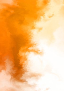 Beyaz arkaplanda soyut renkli suluboya. Dijital resim.