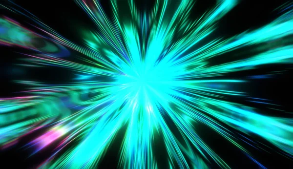 Explosão Estrela Brilhante Imagem Fundo Colorido Dinâmico Luzes Brilho Papel — Fotografia de Stock