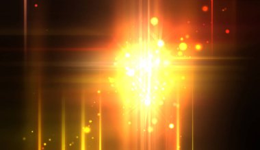 Canlı ve canlı ışık parlamalarının serin arkaplanı. Renkli parlak ışıklar patlama efektiyle görüntülenir. Parlak renkli arkaplan.