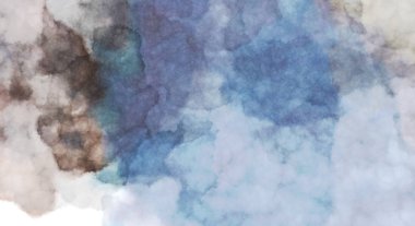 Suluboya arka planda lekeler ve lekelerle boyanmış. Fırça darbesi ile boyanmış. 2d Görüntü.