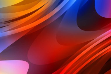 Renkli gradyan ile soyut arkaplan. Çizgili çizgili canlı duvar kâğıdı. Modern hareketin akışkan 2d çizimi.