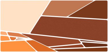 Beyaz boşluğu olan renkli bir çizim. Soyut geometrik desen. Mozaik arka plan. Geometrik çok renkli şekiller.