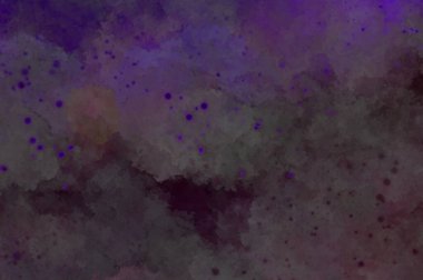 Suluboya arka planda lekeler ve lekelerle boyanmış. Fırça darbesi ile boyanmış. 2d Görüntü.