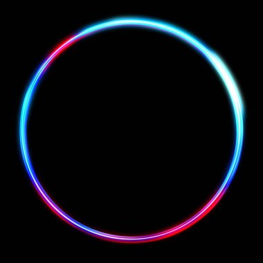 Parlak Çerçeve Arkaplanı. Siyah arkaplanda izole edilmiş parlak geometrik şablon. Soyut 2d illüstrasyon.