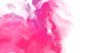 Beyaz arkaplanda soyut renkli suluboya. Dijital resim.