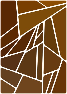 Beyaz boşluğu olan renkli bir çizim. Soyut geometrik desen. Mozaik arka plan. Geometrik çok renkli şekiller.