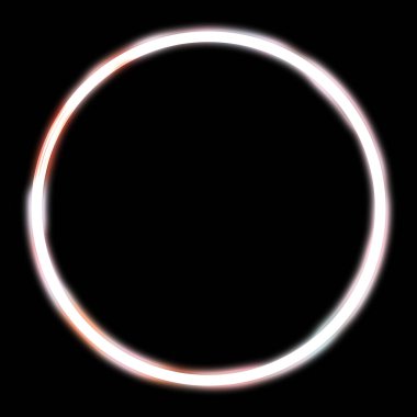 Parlak Çerçeve Arkaplanı. Siyah arkaplanda izole edilmiş parlak geometrik şablon. Soyut 2d illüstrasyon.