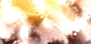 Beyaz arkaplanda soyut renkli suluboya. Dijital resim.