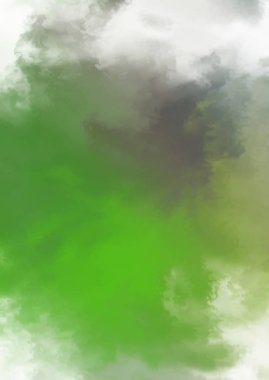 Beyaz arkaplanda soyut renkli suluboya. Dijital resim.