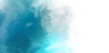 Beyaz arkaplanda soyut renkli suluboya. Dijital resim.