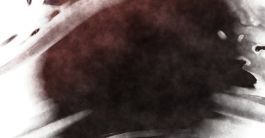 Beyaz arkaplanda soyut renkli suluboya. Dijital resim.