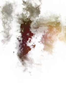 Beyaz arkaplanda soyut renkli suluboya. Dijital resim.