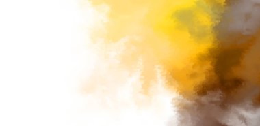 Beyaz arkaplanda soyut renkli suluboya. Dijital resim.