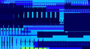 Geometrik çok renkli kesişen çizgiler. Dijital teknolojinin grafiksel çizimi. Soyut arkaplan. 