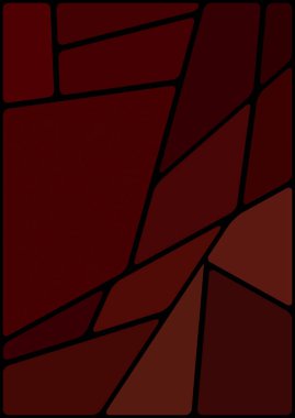 Siyah boşluklu renkli bir çizim. Soyut geometrik desen. Mozaik arka plan. Geometrik çok renkli şekiller.