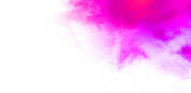 Beyaz arkaplanda soyut renkli suluboya. Dijital resim.