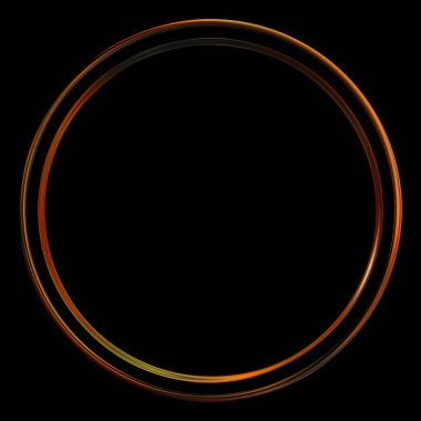Parlak Çerçeve Arkaplanı. Siyah arkaplanda izole edilmiş parlak geometrik şablon. Soyut 2d illüstrasyon.